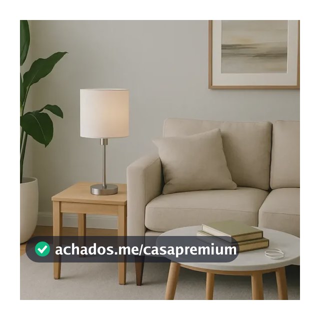 Abajur Mesa Luminaria  Candeeiro Cúpula Tecido Cru 1xe27