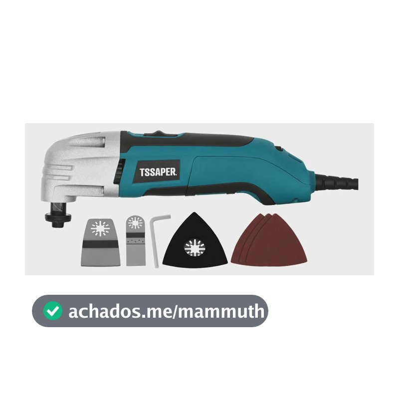 Multiferramenta Oscilante Elétrica 300w Cortador Elétrico com Acessórios e 6 niveis de velocidade inclui lixas lamina de corte e raspagem lixar debastar corte de imersão Tssaper