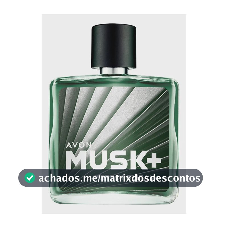 Colônia masculina Avon Musk Metropolitan, contém 75 ml