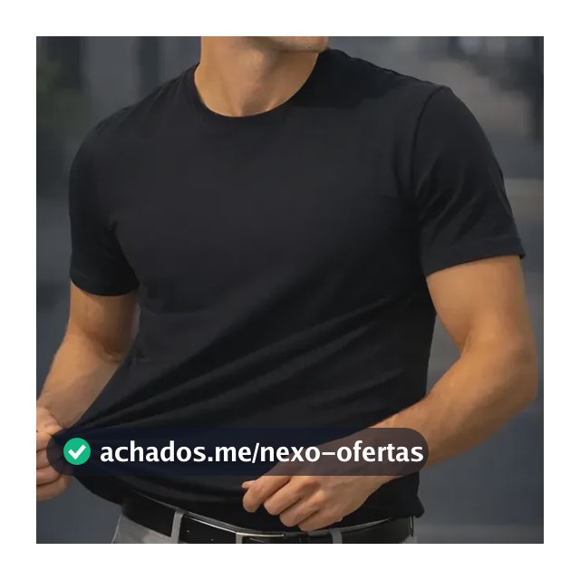 Camiseta Basica Modal Masculina Algodão Malha Peruana Preto Sem Estampa Gg Liso
