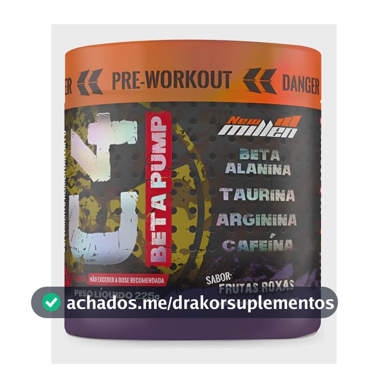 Pré Treino C4 Beta Pump 225g New Millen - Frutas Roxas Frutas Roxas