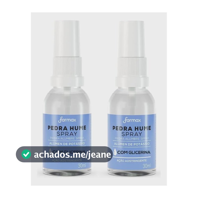 Kit C/ 2 Pedra Hume Spray Farmax - 30ml