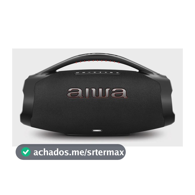Caixa De Som Boombox Aiwa AWS-BBS-01-B 200w IP66 30hs De Bateria