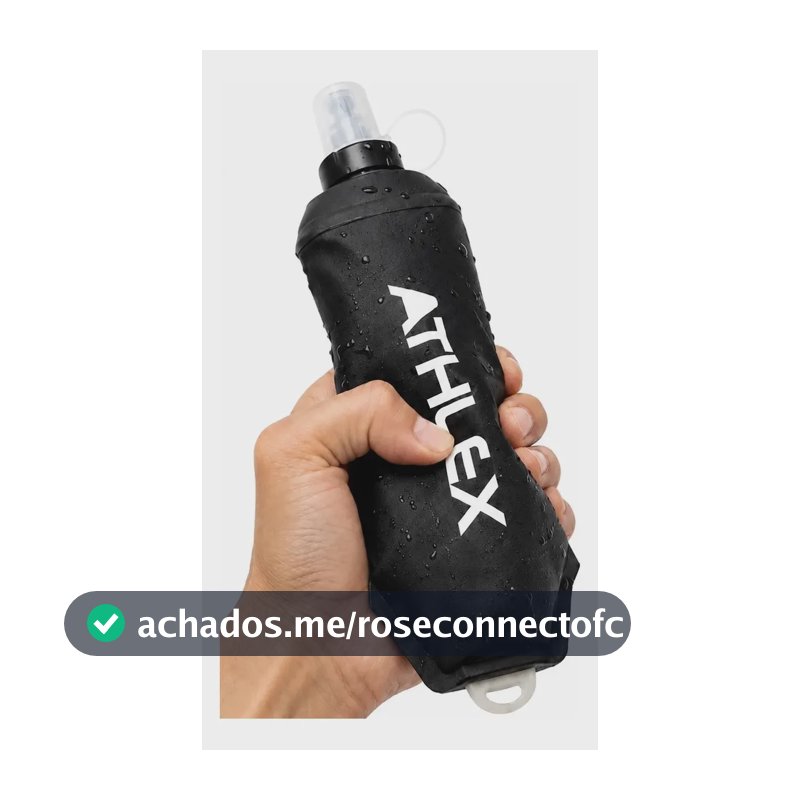 Garrafa Soft Flask 500ml Dobrável Corrida | Flow500 Athlex Preto
