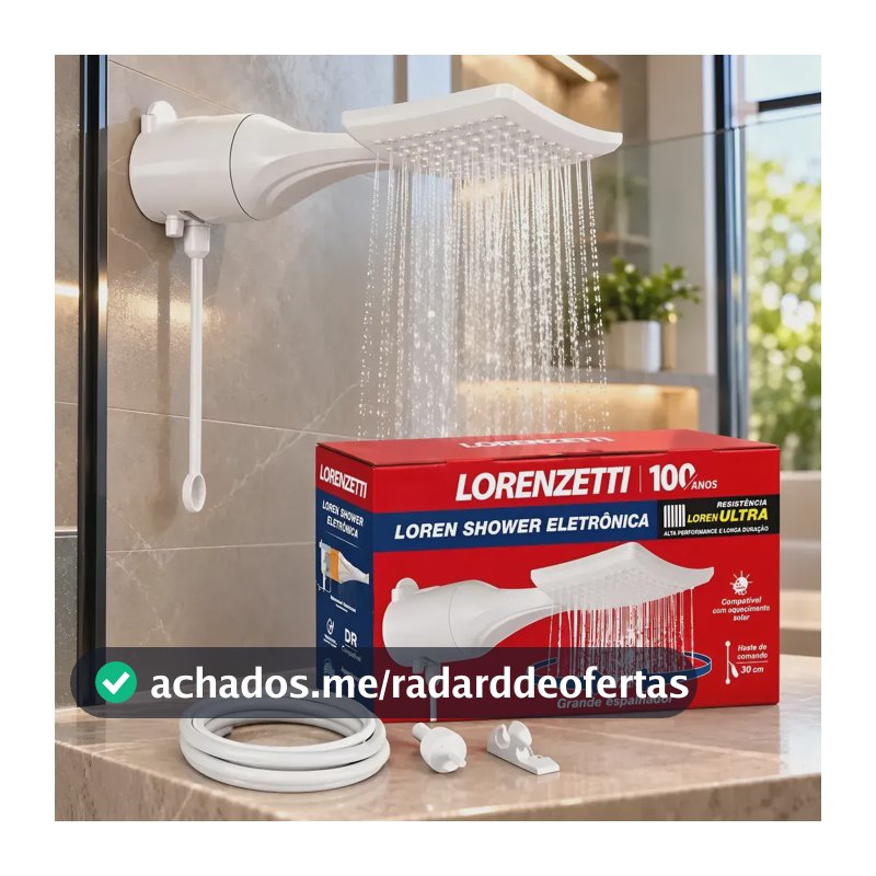 Chuveiro Lorenshower Eletrônico 7500w Lorenzetti Branco Potência 7500 W