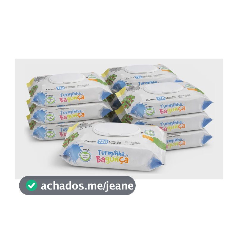 Kit 10 Pcte Toalhas Umedecidas Para Bebê Turminha 120 Folhas