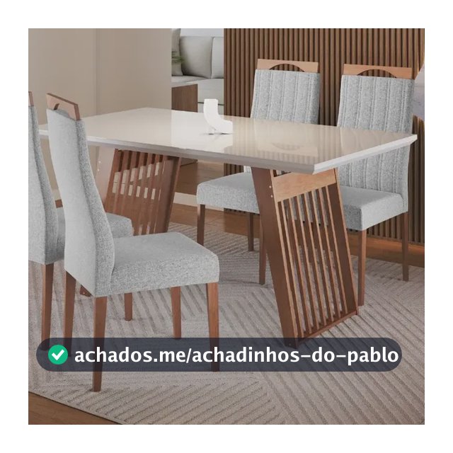 Conjunto Sala De Jantar Moscou Com 4 Cadeiras Grecia Madetal