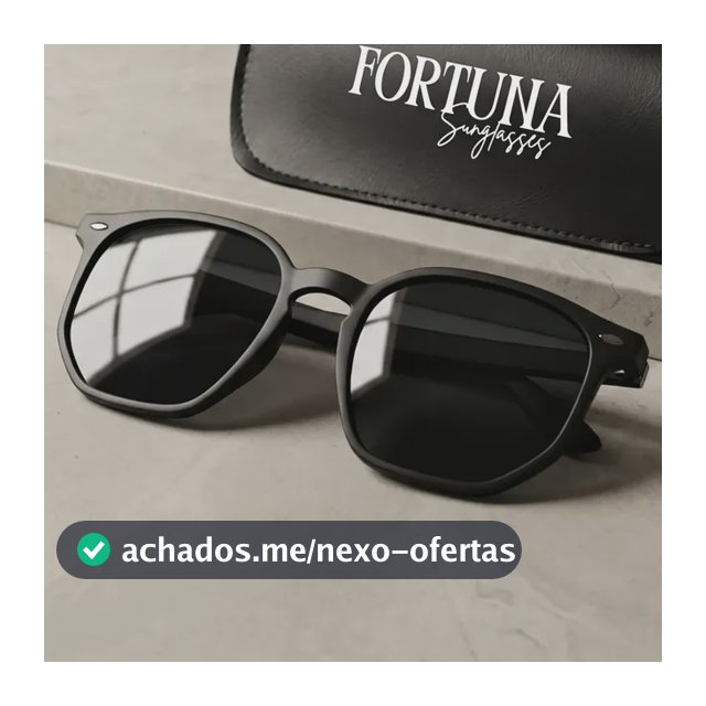 Óculos De Sol Hexagonal Masculino Premium Uv400 Flexivel Preto
