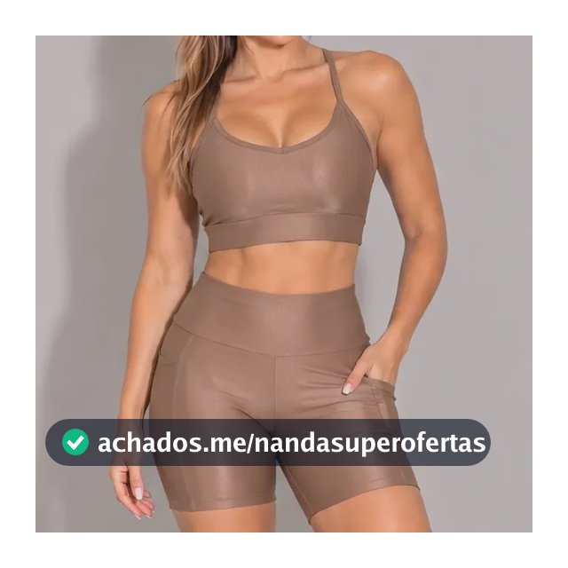 Conjunto Academia Top E Bermuda Com Bolso Zero Transparência