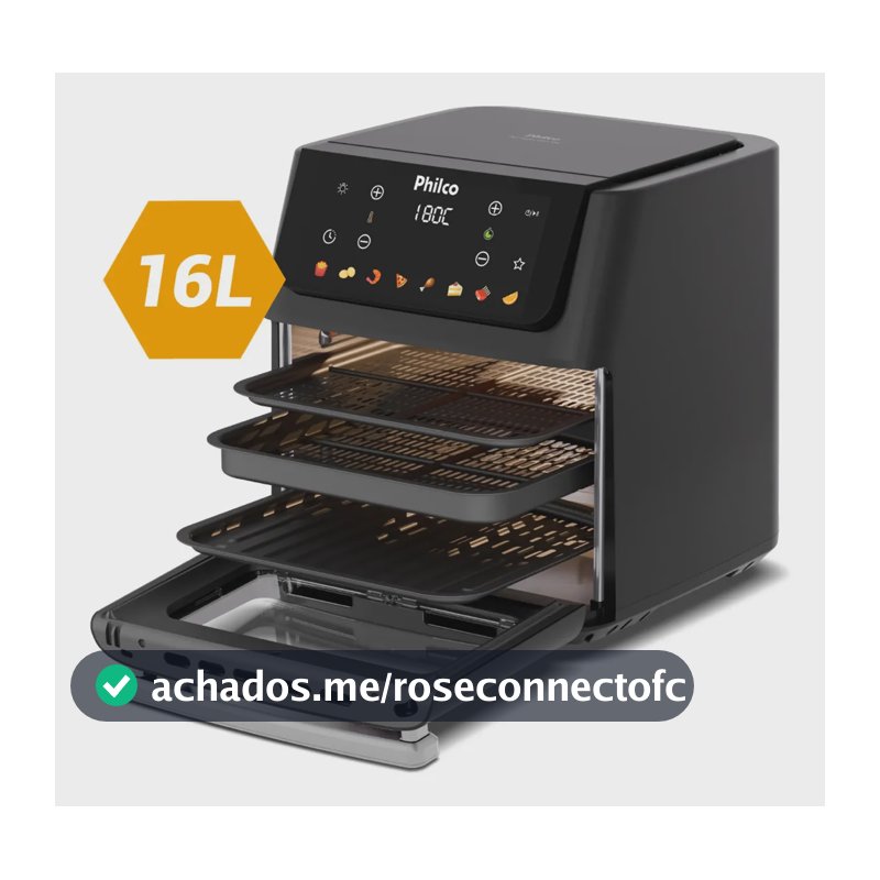 Fritadeira Air Fryer Philco 16 Litros Paf16c Preto 220v