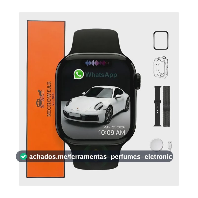 Relógio Smartwatch S11 Mini Serie 11 42mm Gps Nfc Wpp 2026 Preto