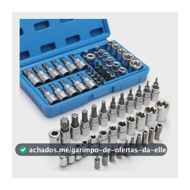 Kit Jogo Soquetes Torx 34 Peças Macho Femea 1/4 E 3/8 Aço