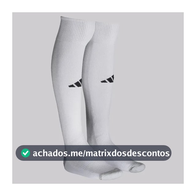 Meião adidas Milano 23 Branco E Preto