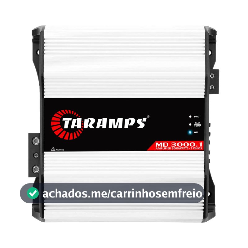 Módulo Taramps MD 3000.1 Mono 3000W RMS Classe D para Som Automotivo 2 Ohms