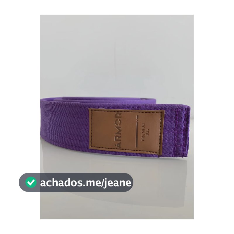Faixa Jiu Jitsu Premium Armor Personalizada Reforçada Cor Roxo Tamanho A3