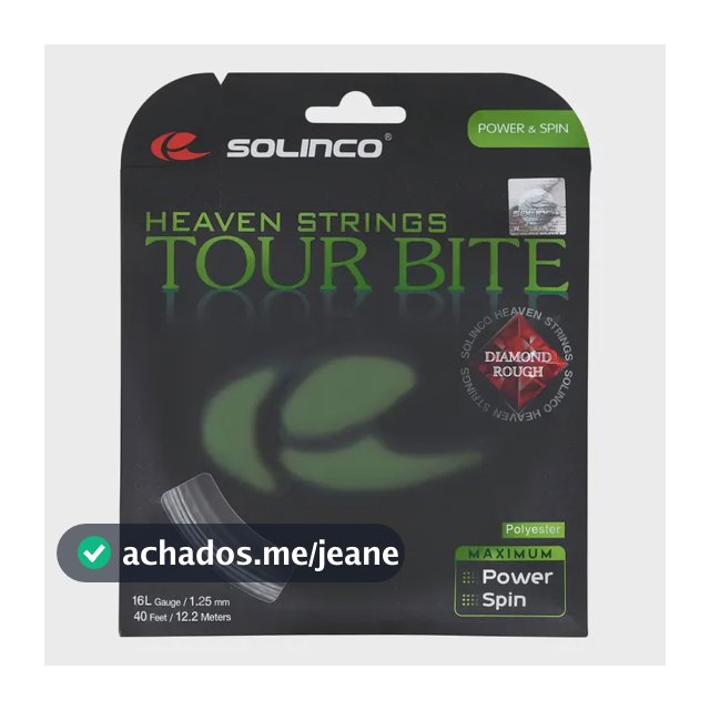 Corda Solinco Tour Bite Diamond Rough 1.25mm Co-poliéster Prata