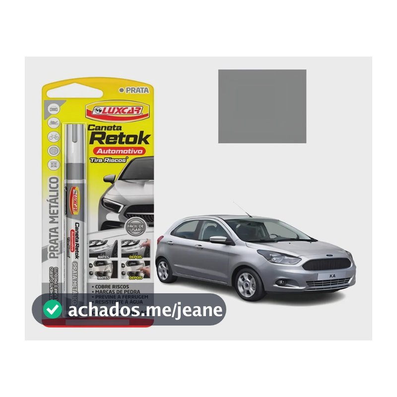 Caneta Retok Tira Riscos Automotivos Diversas Cores Luxcar Cor Prateado