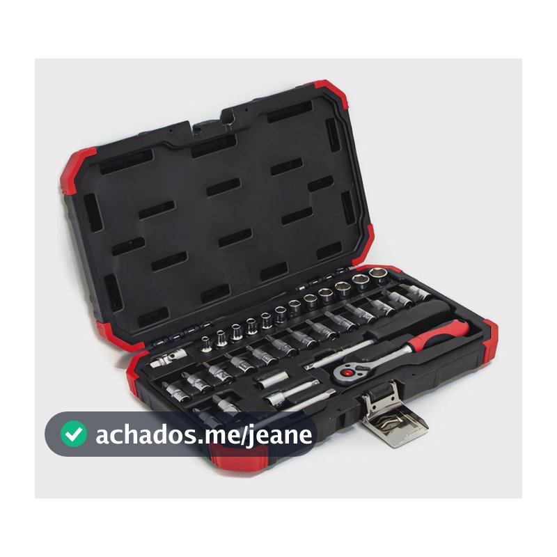 Conjunto de tubos hexagonais 1/4 4-13 mm 33 peças Gedore Red