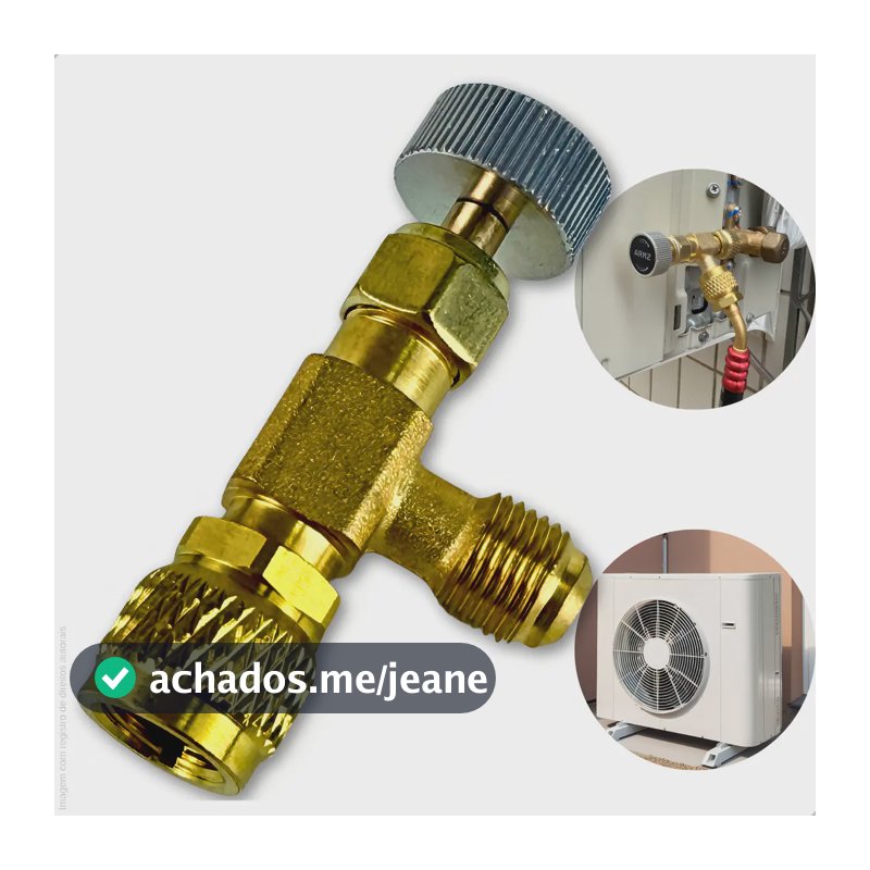 Válvula Acionadora Schrader 5/16x5/16 R410A R32 Refrigeração Serviço Armz