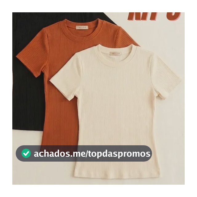 Kit 3 Blusas Ribana Canelada Básica Feminina Casual Premium