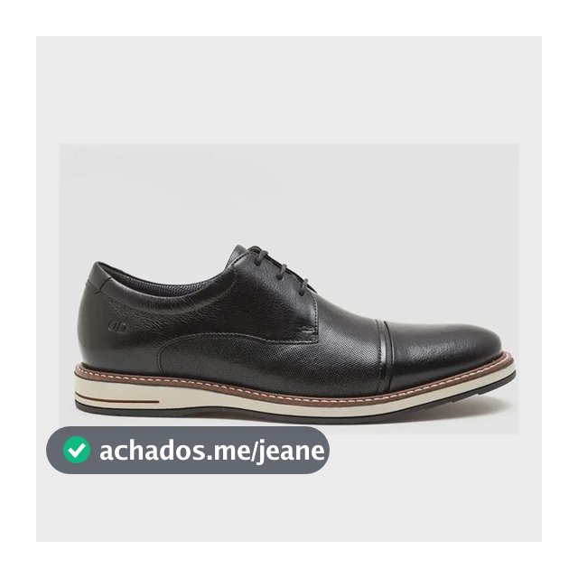 Sapato Social Democrata Metropolitan Oliver Preto Masculino