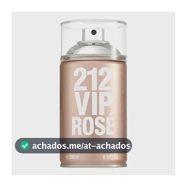 Body Spray Carolina Herrera 212 Vip Rosé Feminino 250ml - Body Splash de longa fixação