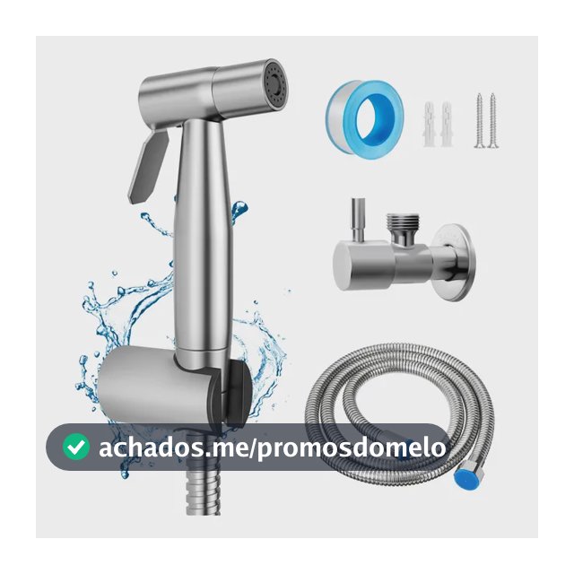 Ducha Higienica Inox 304 1/2'' Mangueira Gatilho Banheiro