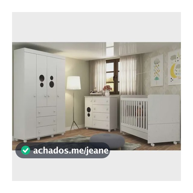 Quarto Bebê Completo Infantil com Guarda-Roupa Cômoda Berço e Colchão Incluso Pimpolho Multimóveis Branco 3 anos de garantia