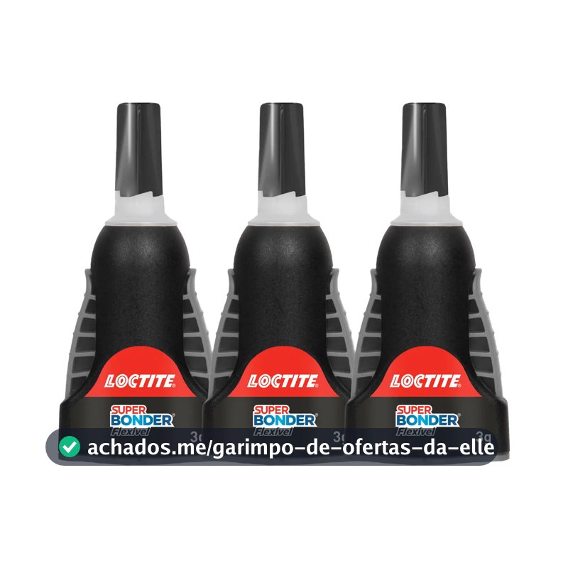 Kit 3 Cola Super Bonder Flexível Gel Controle 3g Loctite Cor Incolor