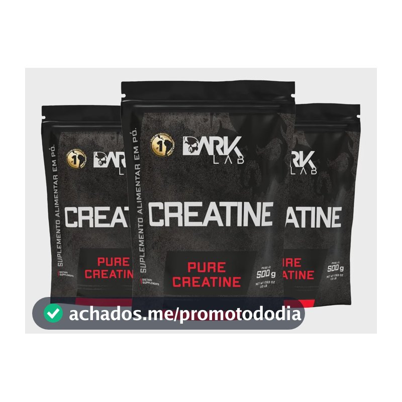 3x Creatina Monohidratada Pura 500g Dark Lab Unidade