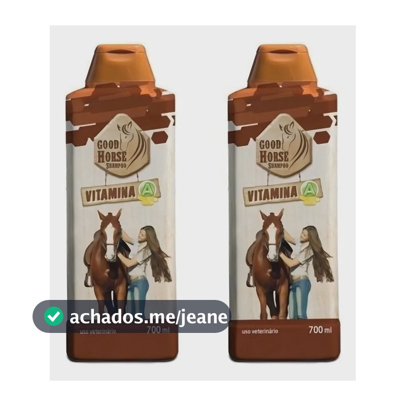 Kit Com 2 Shampoo Procanine Good Horse Com Vitamina A 700 Ml