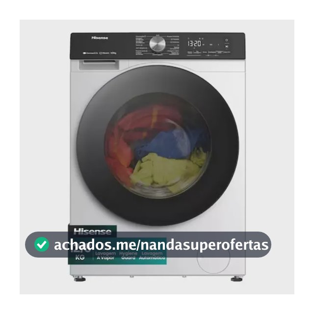 Lava/seca Hisense, 3s12, Inverter, 12/8kg, Wi-fi, Brca