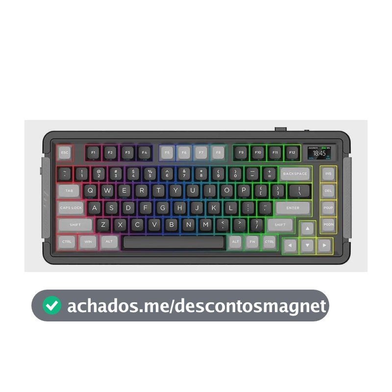 Teclado Mecânico Aplus Zion Lcd Bluetooth Switch Gateron