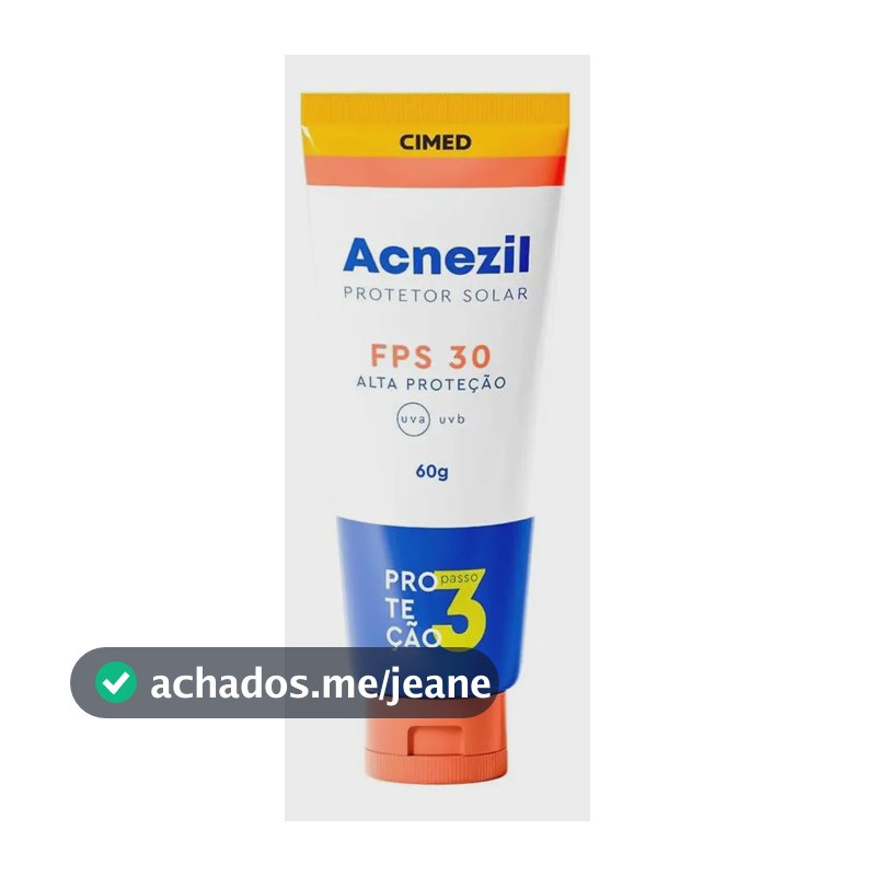 Protetor Solar Acnezil Fps 30 60g - Cimed