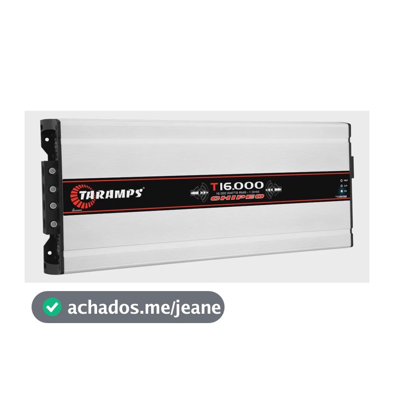 Amplificador Automotivo Taramps T 16000 1 Ohm Potencia 12v Branco