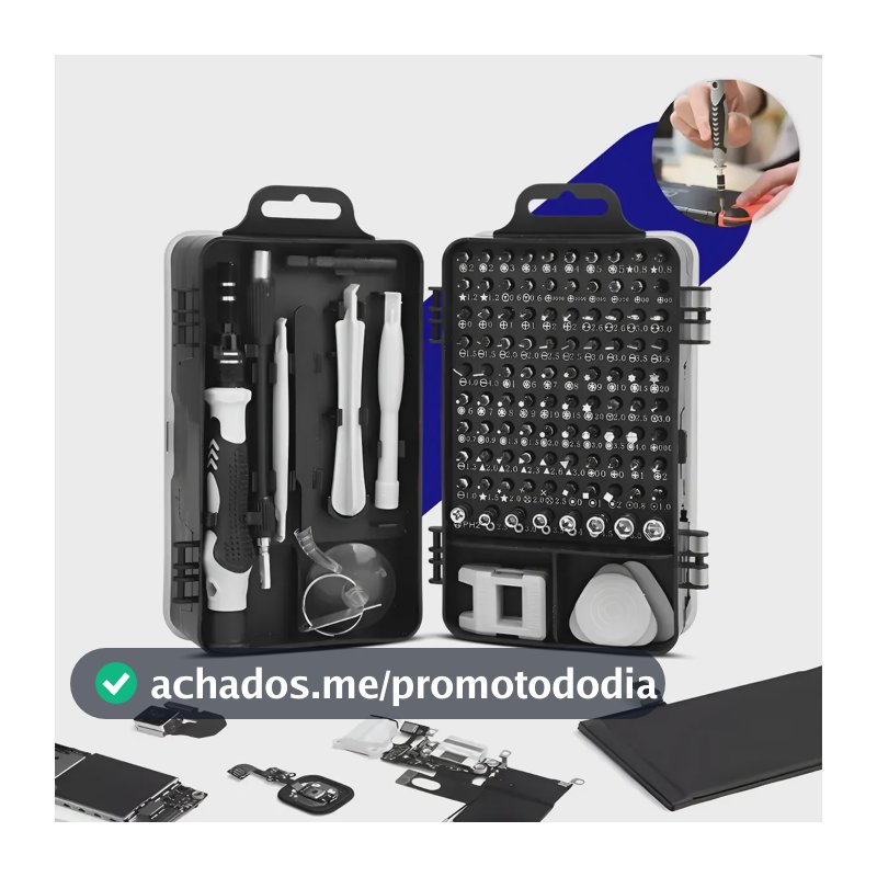 Kit Chave Precisão Profissional 115 Peças Magnético Manutenção Celular Notebook Jogo Compacta Multiuso Compatível Com iPhone Computador Vídeo Game Tablet Philips FendaTorx Y Nixzen