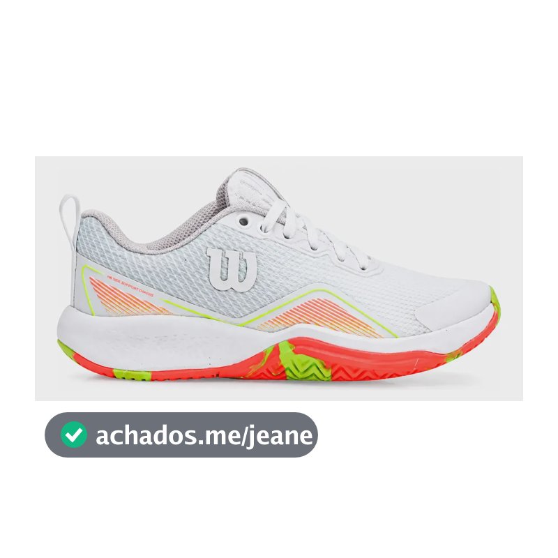 Tênis Wilson Court P/ Jogar Tennis Feminino Original Oferta Branco/coral Liso 35