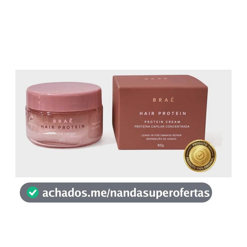 Braé Hair Protein Leave-in 80g Reconstrução Imediata Cabelo Danificado Original