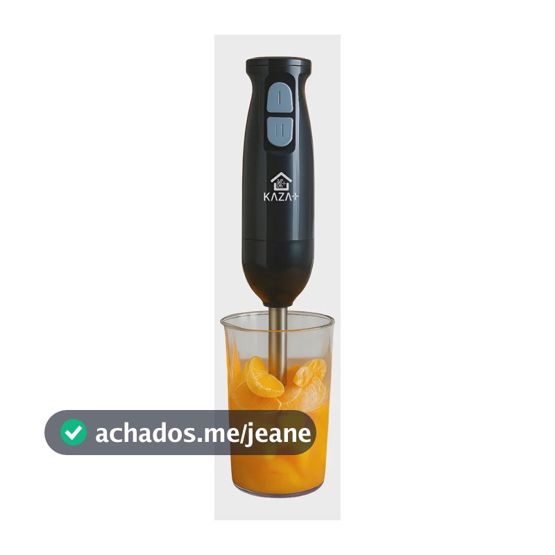 Mixer Elétrico Portátil 300w Misturador Inox Cor Preto Kaza