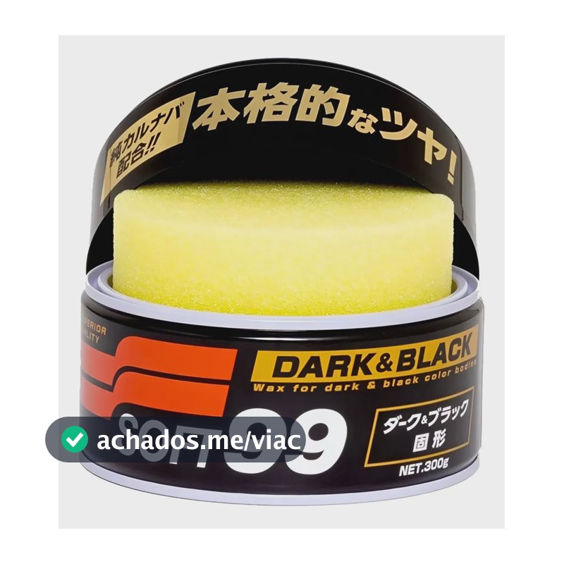 Cera Soft99 Dark & Black 300g Carnaúba Carros Escuros