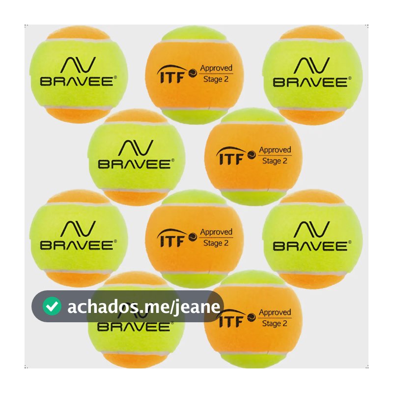 Kit 10 Bolinha Bola Beach Tennis Bravee Premium Profissional Amarelo/laranja