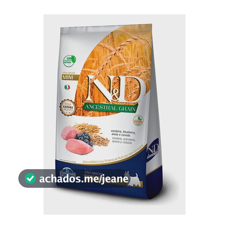 Ração N&D para Cães Adultos Mini Cordeiro Blueberry 800g