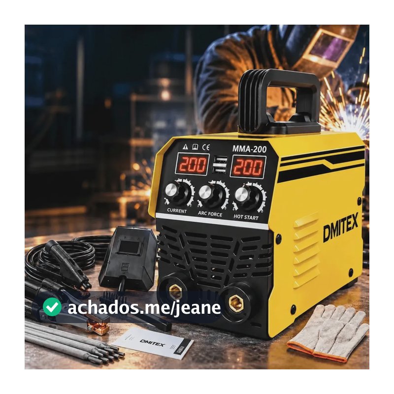 Máquina Solda Inversora Mma  Portátil 110v 220v Profissional Amarelo Mma-250 220v
