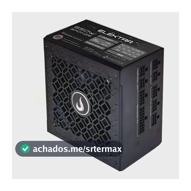 Fonte Gamer Rise Mode Elektra 650w Bronze Full Modular Pfc