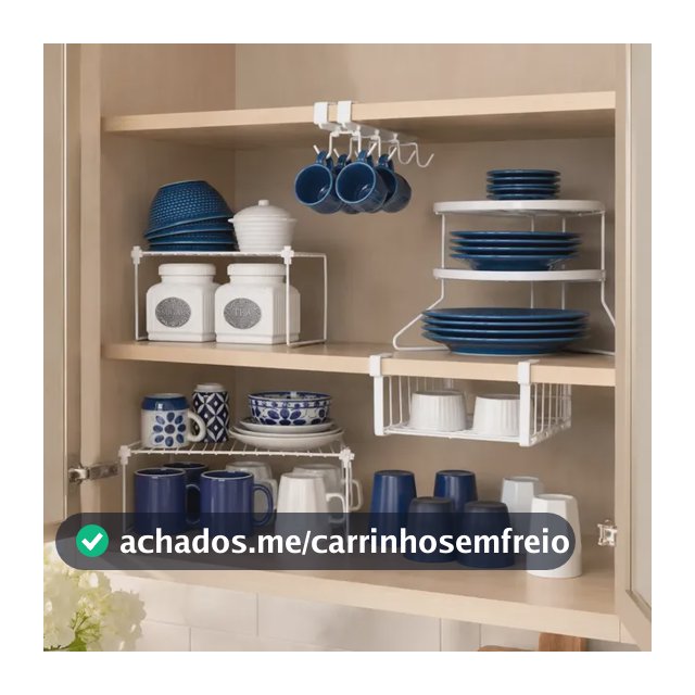 Organizador De Armário De Cozinha Kit Com 5 Organizadores