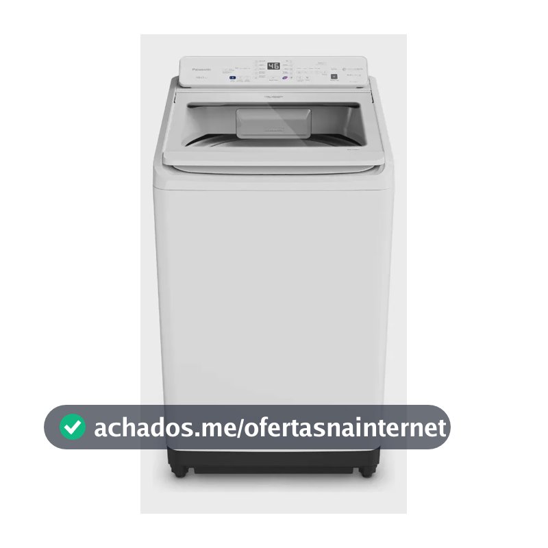 Máquina de lavar Intuitive+ Panasonic 19kg SmartSense Sistema Ciclone Dial Ciclo Pet Branca NA-F190A1W 127V