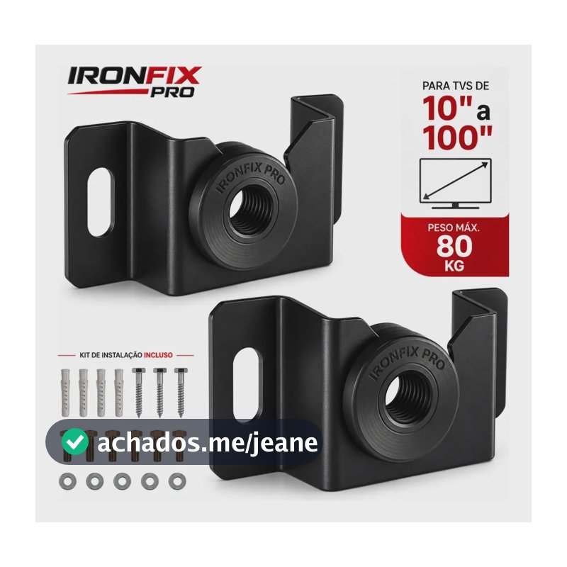 Suporte Tv Fixo Universal IRONFIX PRO Parede Painel Teto 10 24 32 43 50 55 60 75 100 Polegadas