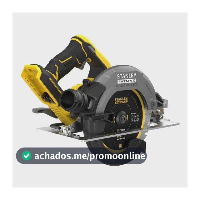 Serra Circular Profissional Stanley 185mm Corte 90° 6,5cm 20V sem Bateria SBC551B-B3