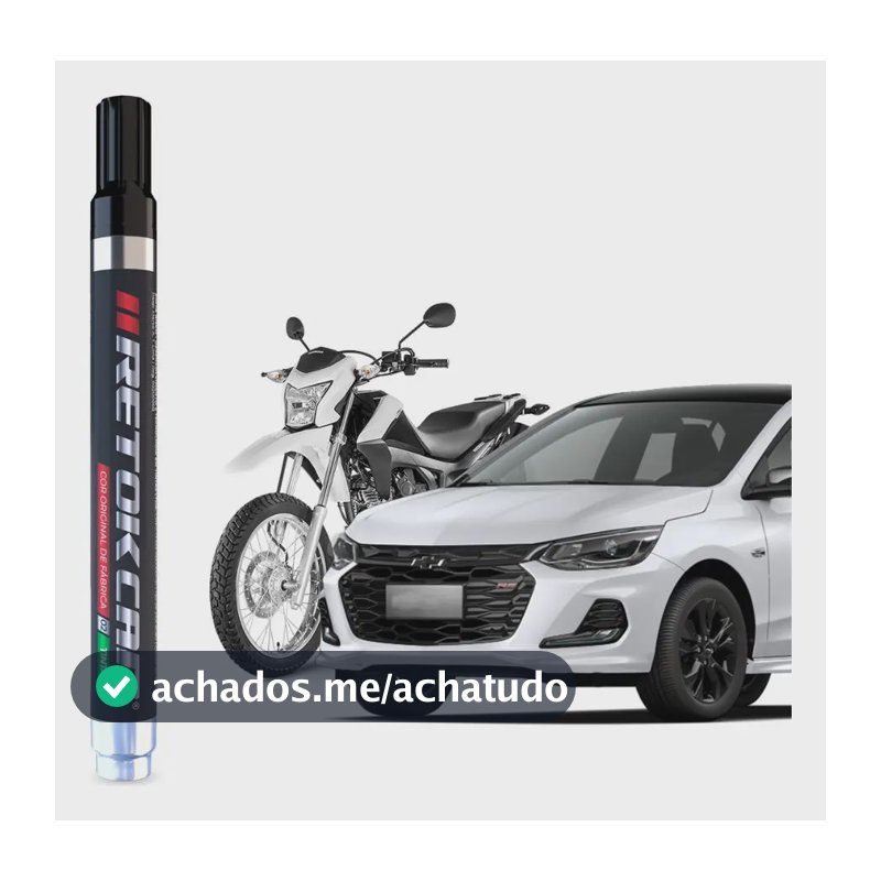 Caneta Reparadora Pintura Branca Automotiva Tira Risco Carro