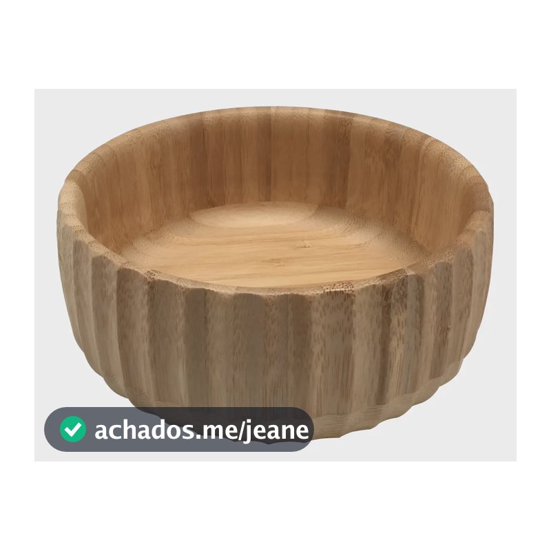 Bowl Canelado 15cm Bambu Natural Pequeno Oikos